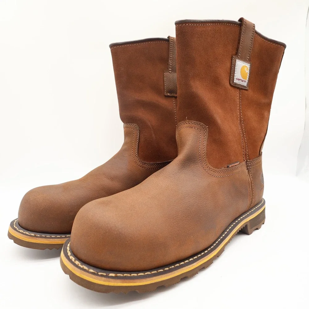 Carhartt Modern Work Boots Mens 12 M Brown Leather Safety Composite Toe NWT